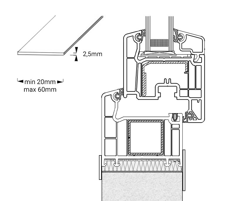 Profilé de finition plat