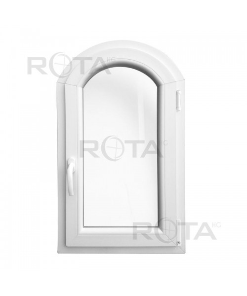 Okno łukowe 500x900 PVC rozwierno-uchylne