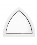 Fenêtre cintrée 900x850mm fixe PVC blanche