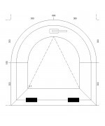 Okno łukowe 600x600 uchylne PVC białe