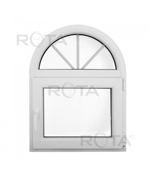 Fenêtre plein cintre 660x860 oscillo-battante PVC Blanche