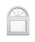 Fenêtre plein cintre 660x860 oscillo-battante PVC Blanche