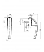 Klamka okienna aluminiowa ROTO Swing Secustik